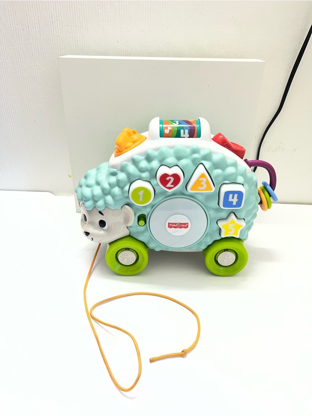 Fisher-Price Mint Green Pull-Along Counting Sheep with Bright Accents